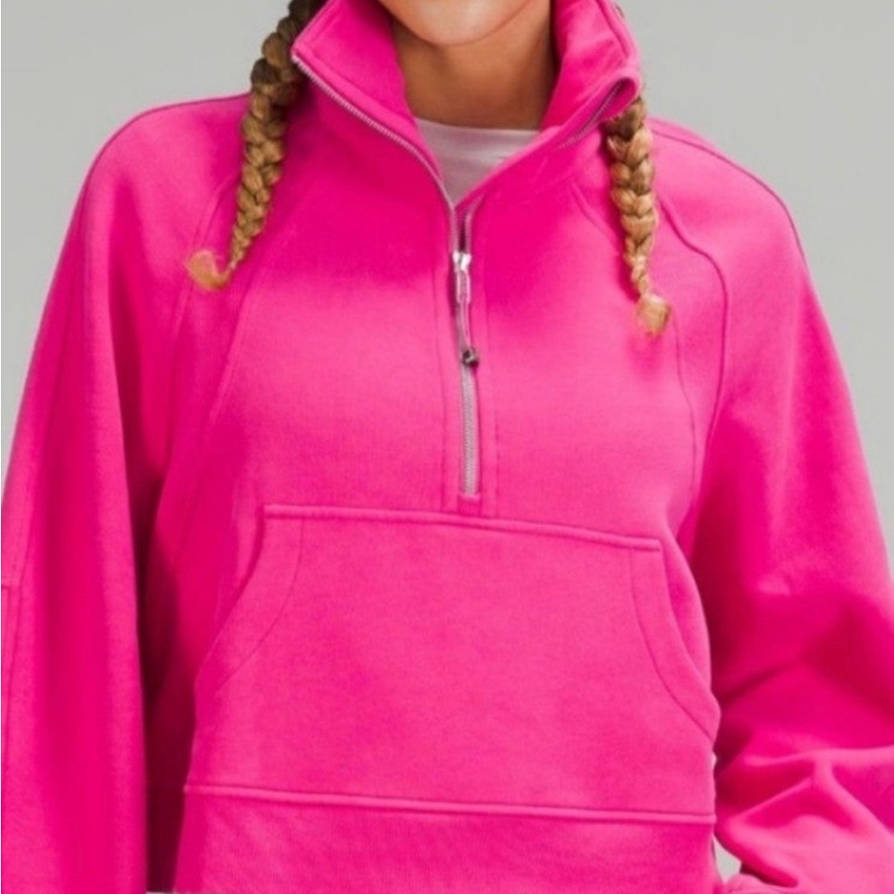 Sonic Pink Lululemon scuba Half Zip